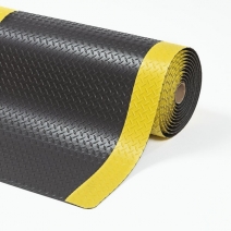 Wykładzina przemysłowa, ergonomiczna Uni-Fusion, typ Cushion Trax 60 cm x mb, obszar suchy, kolor żółty/czarny